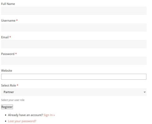 form đăng ký đối tác