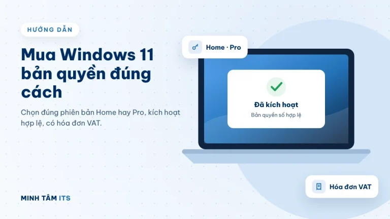 Mua Windows 11 bản quyền cho doanh nghiệp, kích hoạt hợp lệ, có hóa đơn VAT