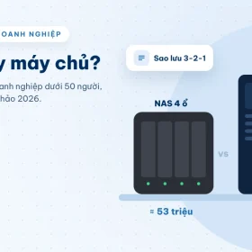 So sánh NAS 4 ổ và máy chủ cho doanh nghiệp dưới 50 người